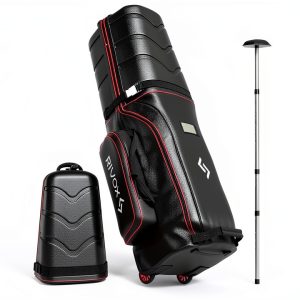 RIVOX Golf Travel Bag Nylon Black Red Trim Large-0